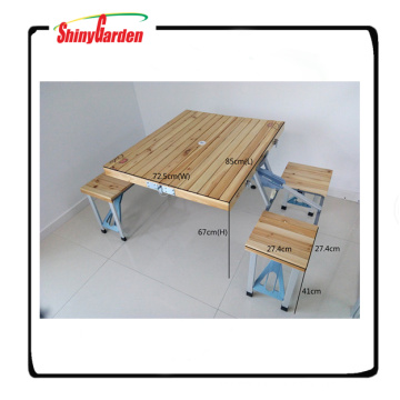 Portable Foldable Camping Wood Table With OEM Printing